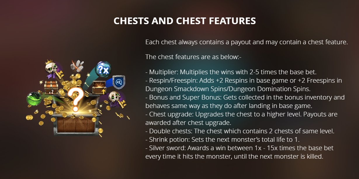 Chest features list in Kill Em All including multipliers shrink potion and silver sword rewards