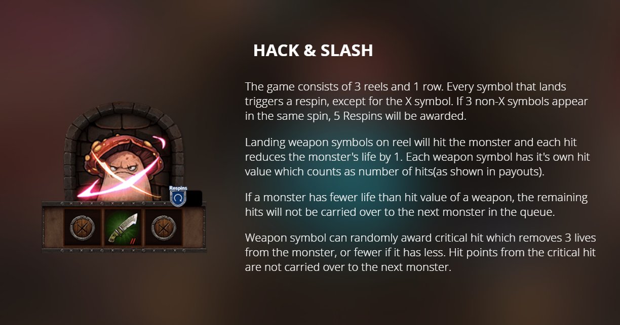 Hack and Slash mechanic rules in Kill Em All — weapon hits respins and critical strikes